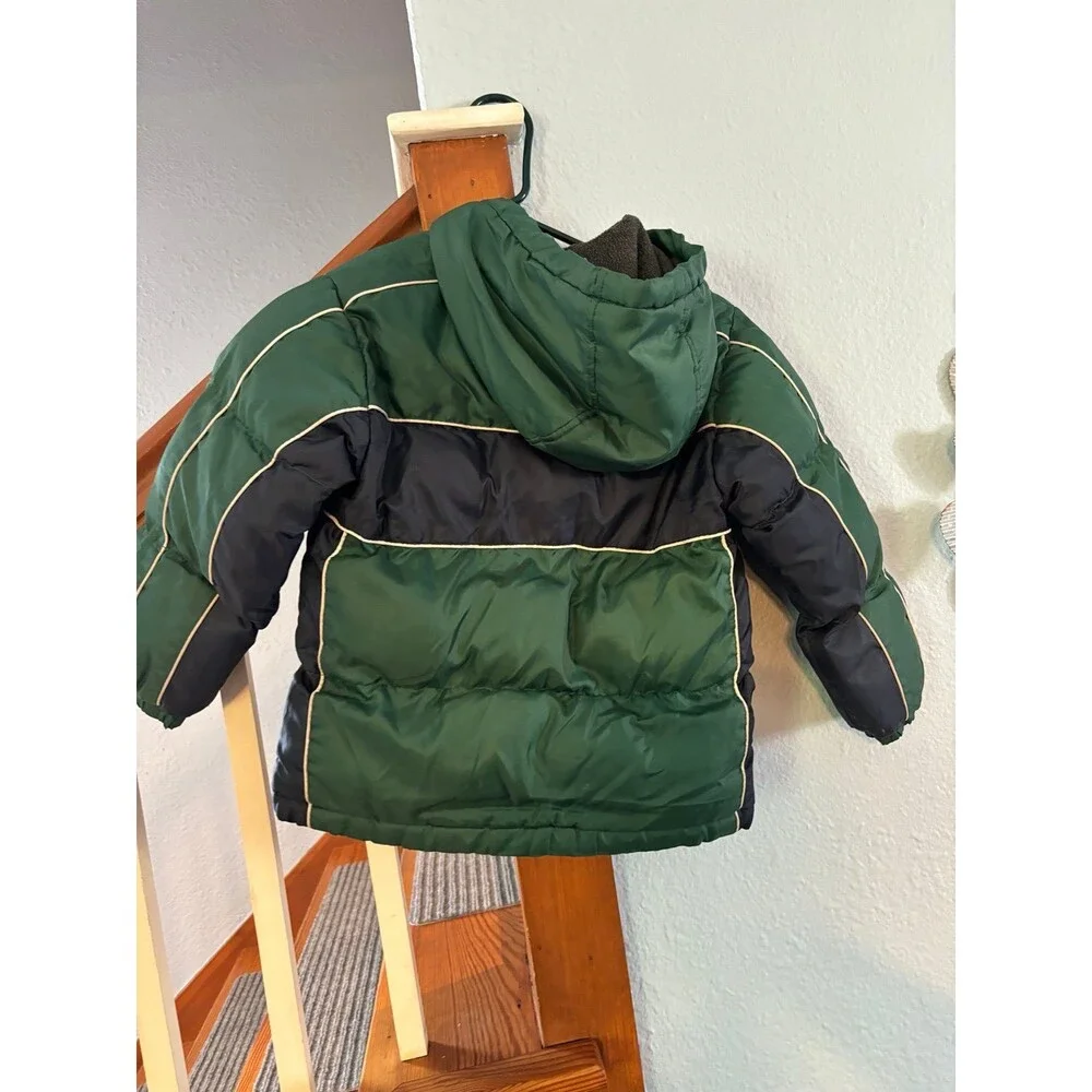 OshKosh Green Winter Puffer Coat Hooded Jacket 7 Boys Outerwear
